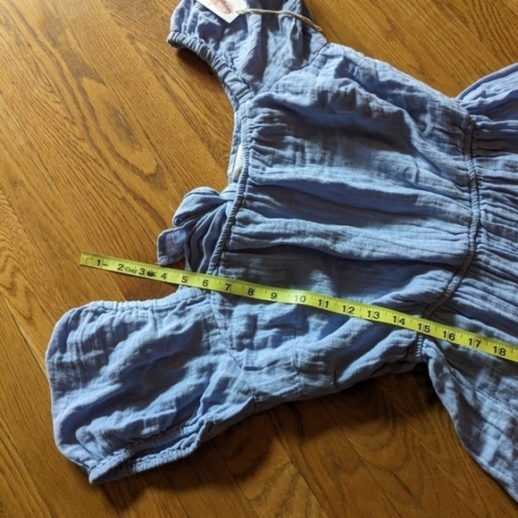 NWT Jessica Simpson Large Blue‎ Off the Shoulder Open Back Summer Dress - Picture 8 of 9